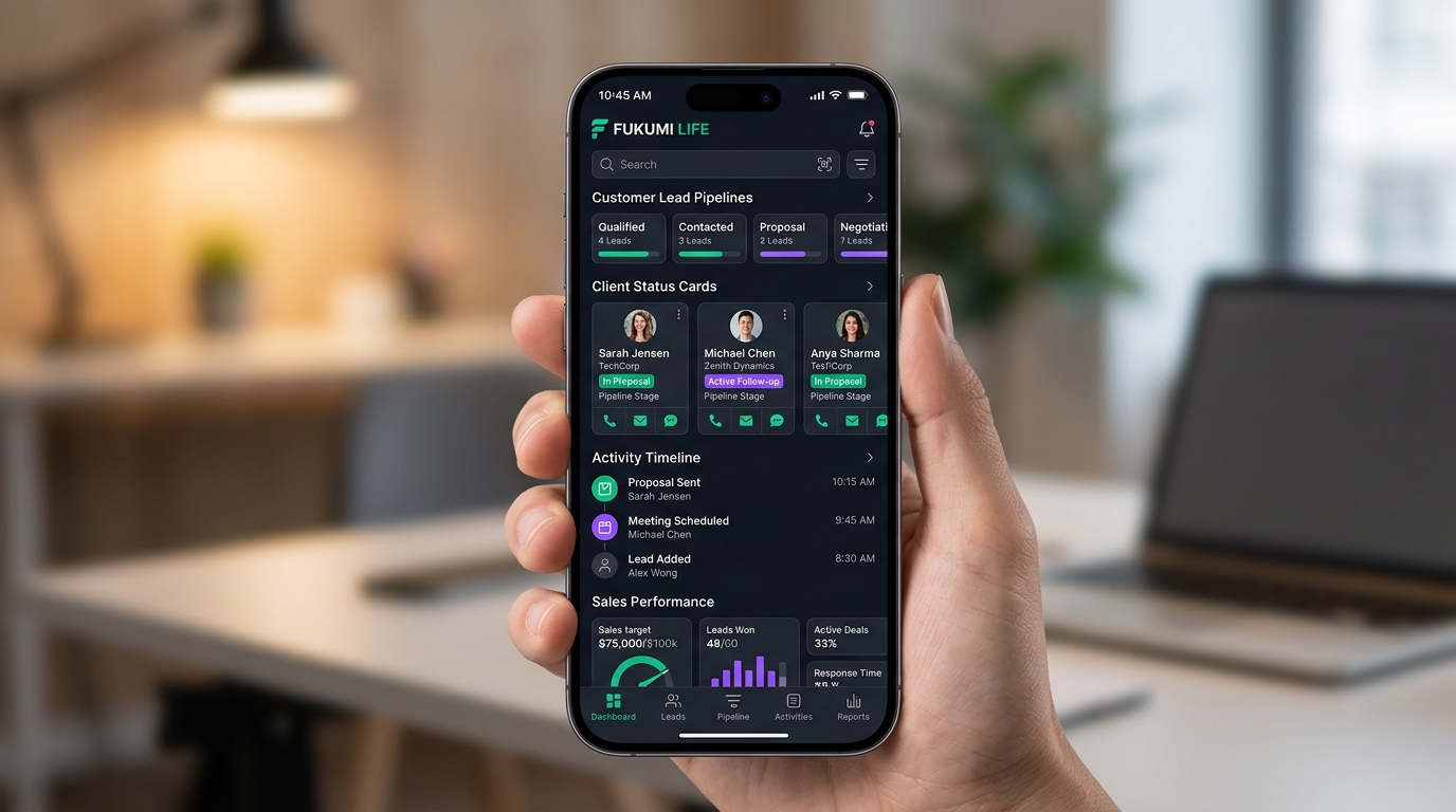 CRM Fukumi Life Application Screenshot Preview
